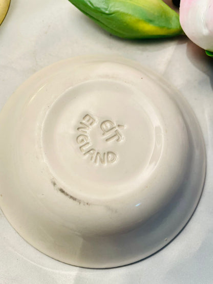 B&T England Blue & White Oriental Scenic Bowl 16 cm