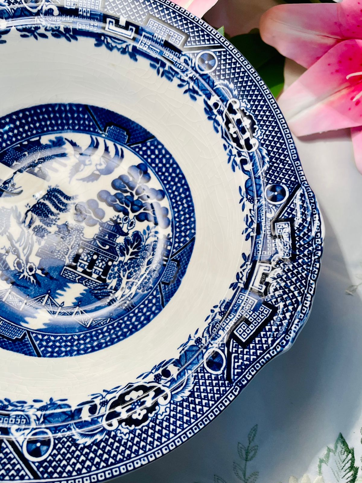 Swinnertons Old Willow Blue & White Serving Bowl 26 cm