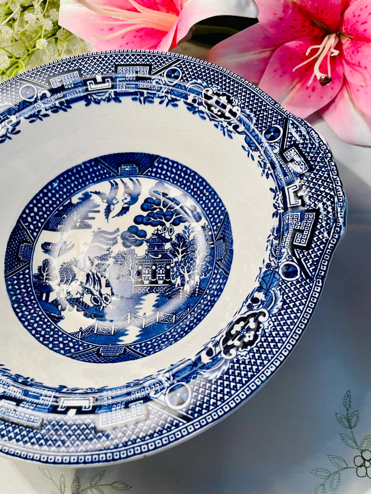 Swinnertons Old Willow Blue & White Serving Bowl 26 cm