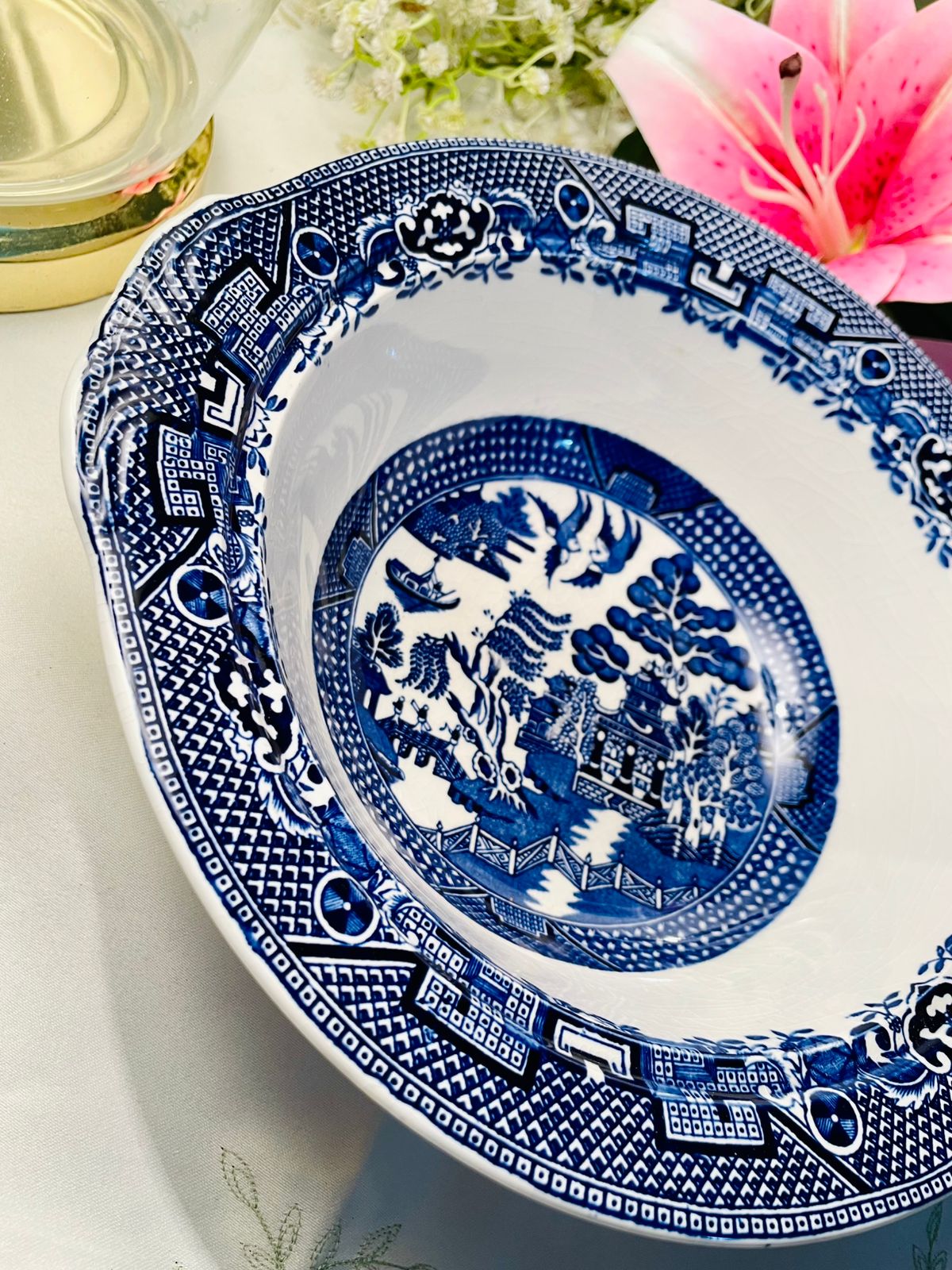 Swinnertons Old Willow Blue & White Serving Bowl 26 cm