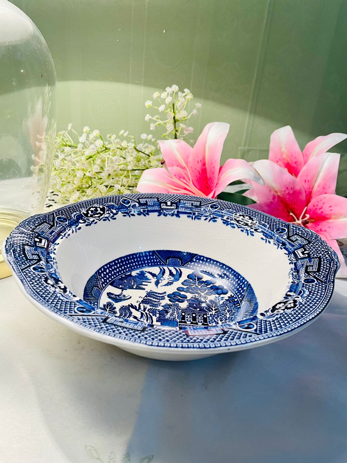Swinnertons Old Willow Blue & White Serving Bowl 26 cm