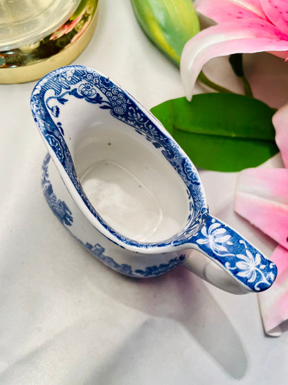 Spode Italian Blue & White Ceramic Jug Approx. 10 cm