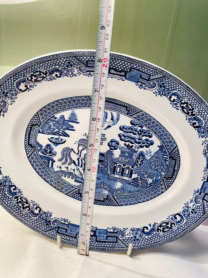 Wood & Sons Willow Blue & White Serving Platter Approx. 30 x 23 cm  Product Description: