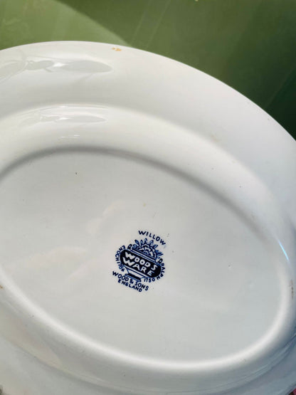 Wood & Sons Willow Blue & White Serving Platter Approx. 30 x 23 cm  Product Description: