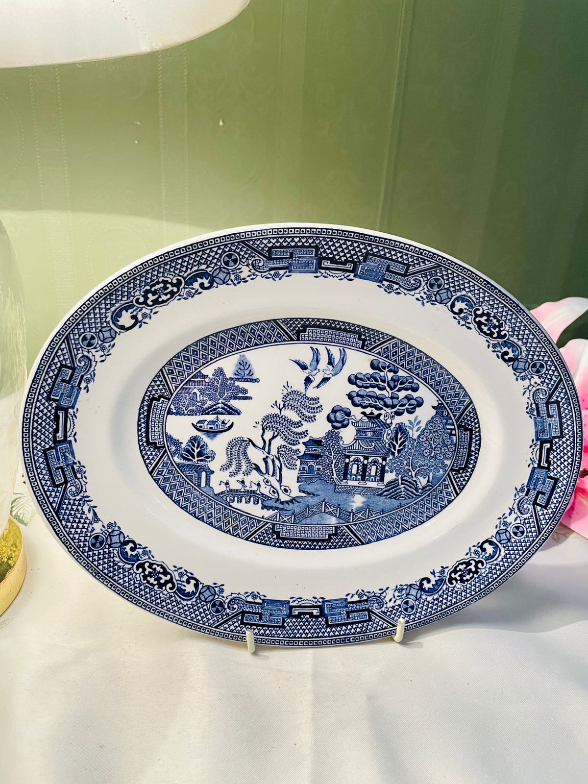 Wood & Sons Willow Blue & White Serving Platter Approx. 30 x 23 cm  Product Description: