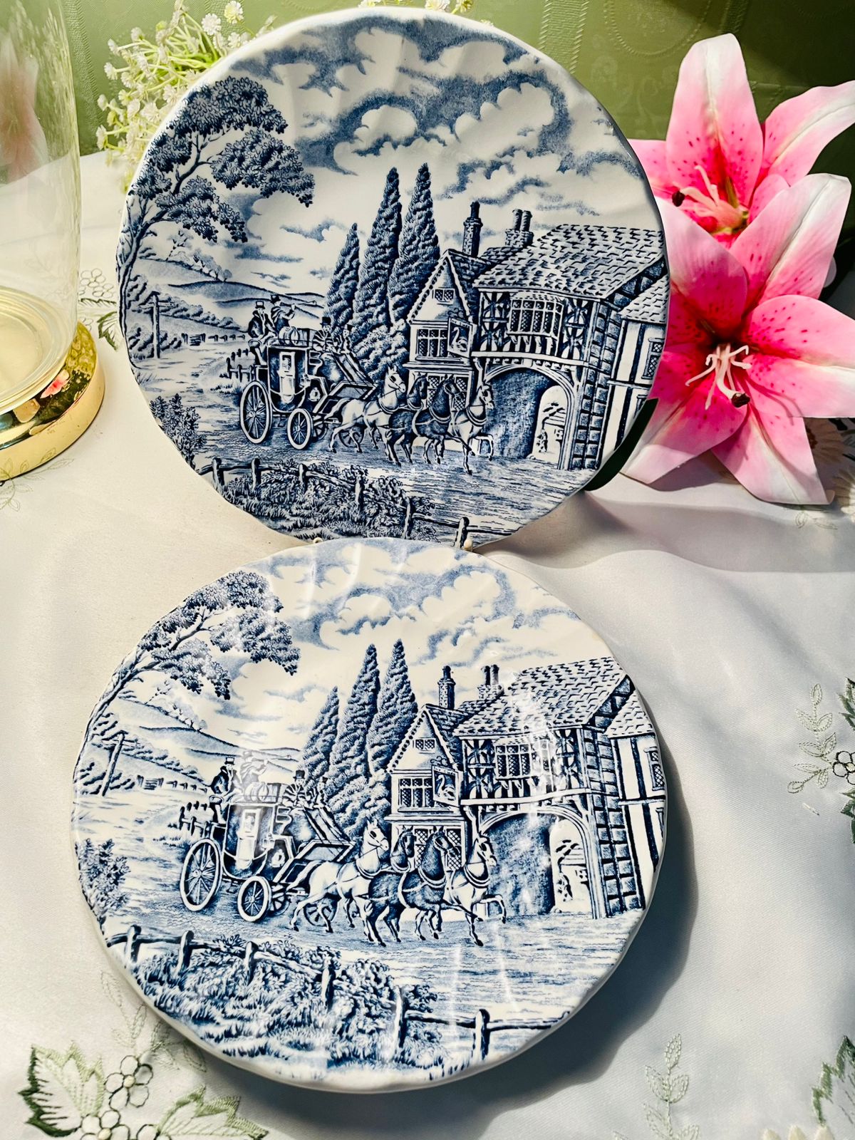 Myott Meakin Blue Scenic Plates – Set of 2, 20cm
