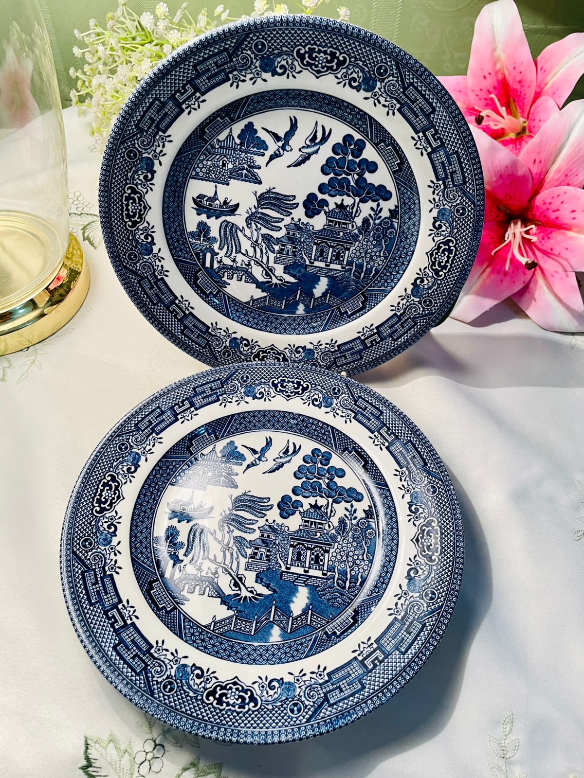 Churchill Blue Scenic Decorative Plates – Set of 2, 20cm