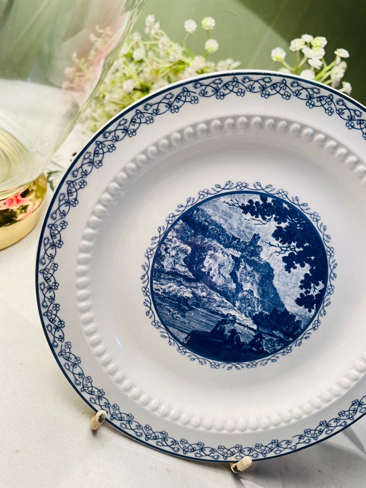 Royal Cauldon Blue Scenic Ironstone decorative Plate – 15cm