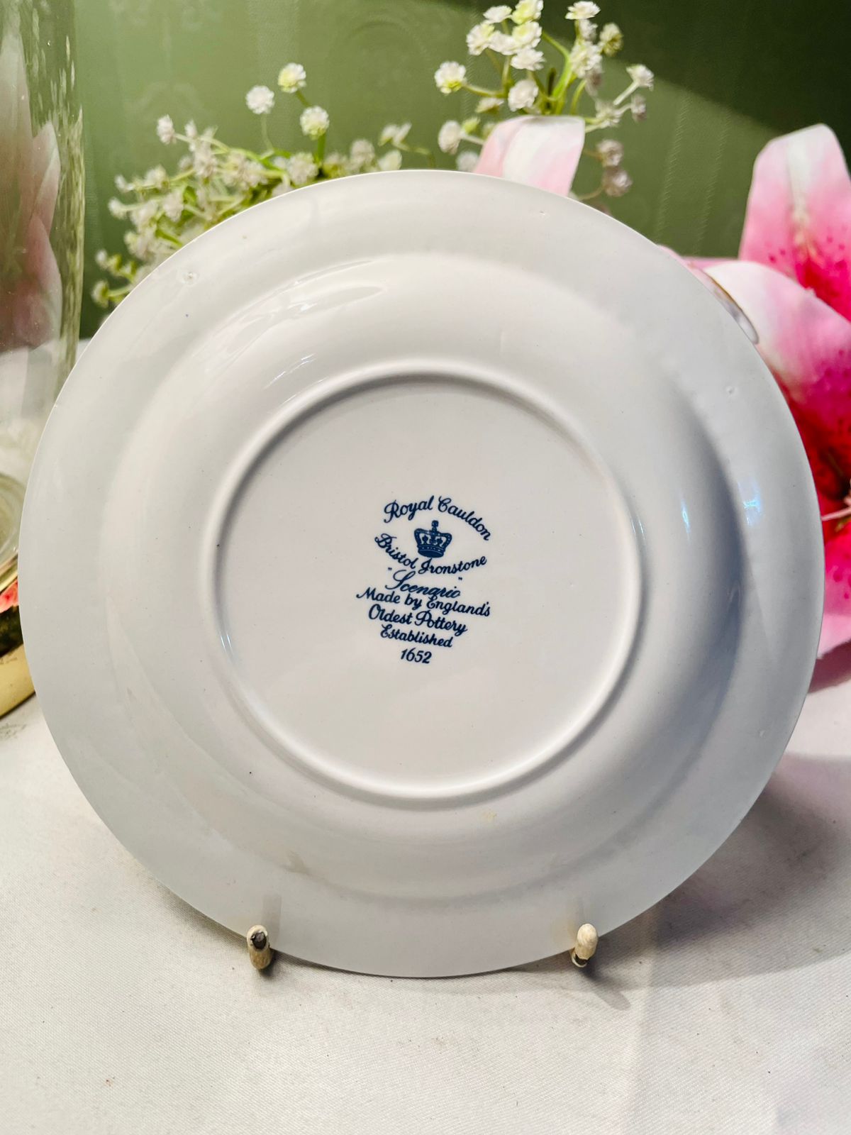 Royal Cauldon Blue Scenic Ironstone decorative Plate – 15cm
