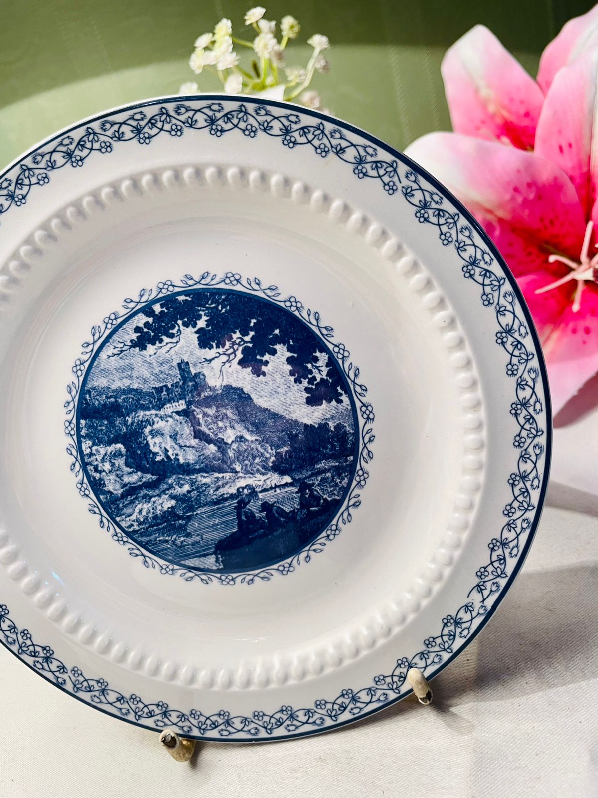 Royal Cauldon Blue Scenic Ironstone decorative Plate – 15cm