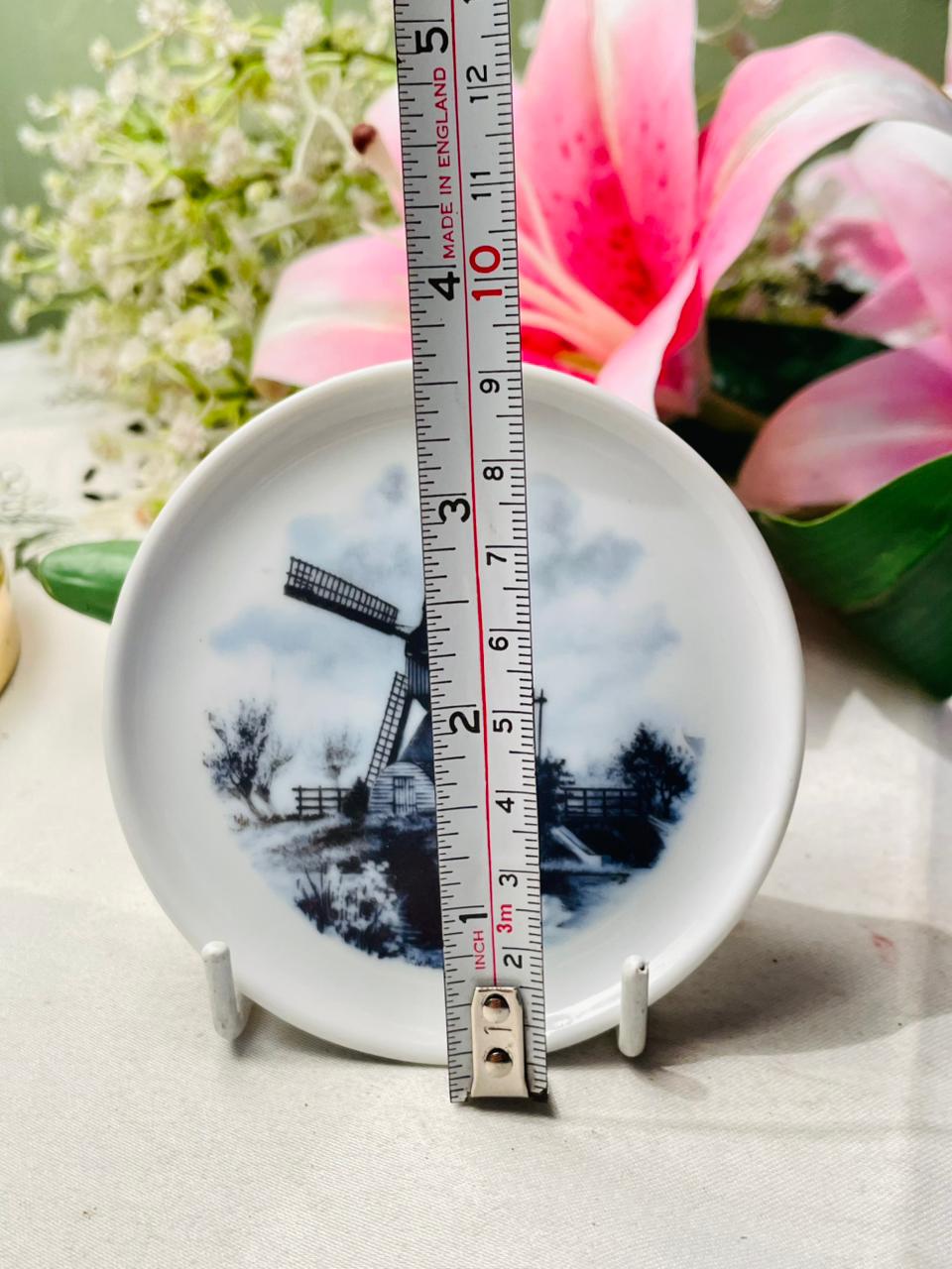 Delfts Blauw Windmill Decorative Plate – 10cm
