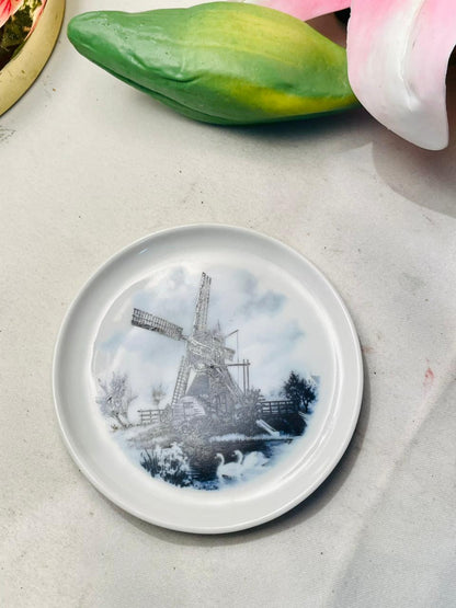 Delfts Blauw Windmill Decorative Plate – 10cm