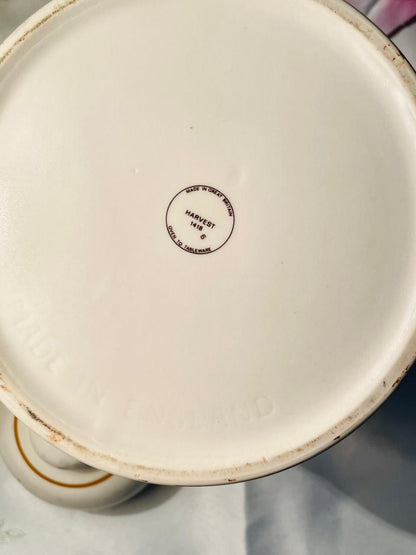 Vintage Harvest White Floral Teapot with Wheat Design 20cm