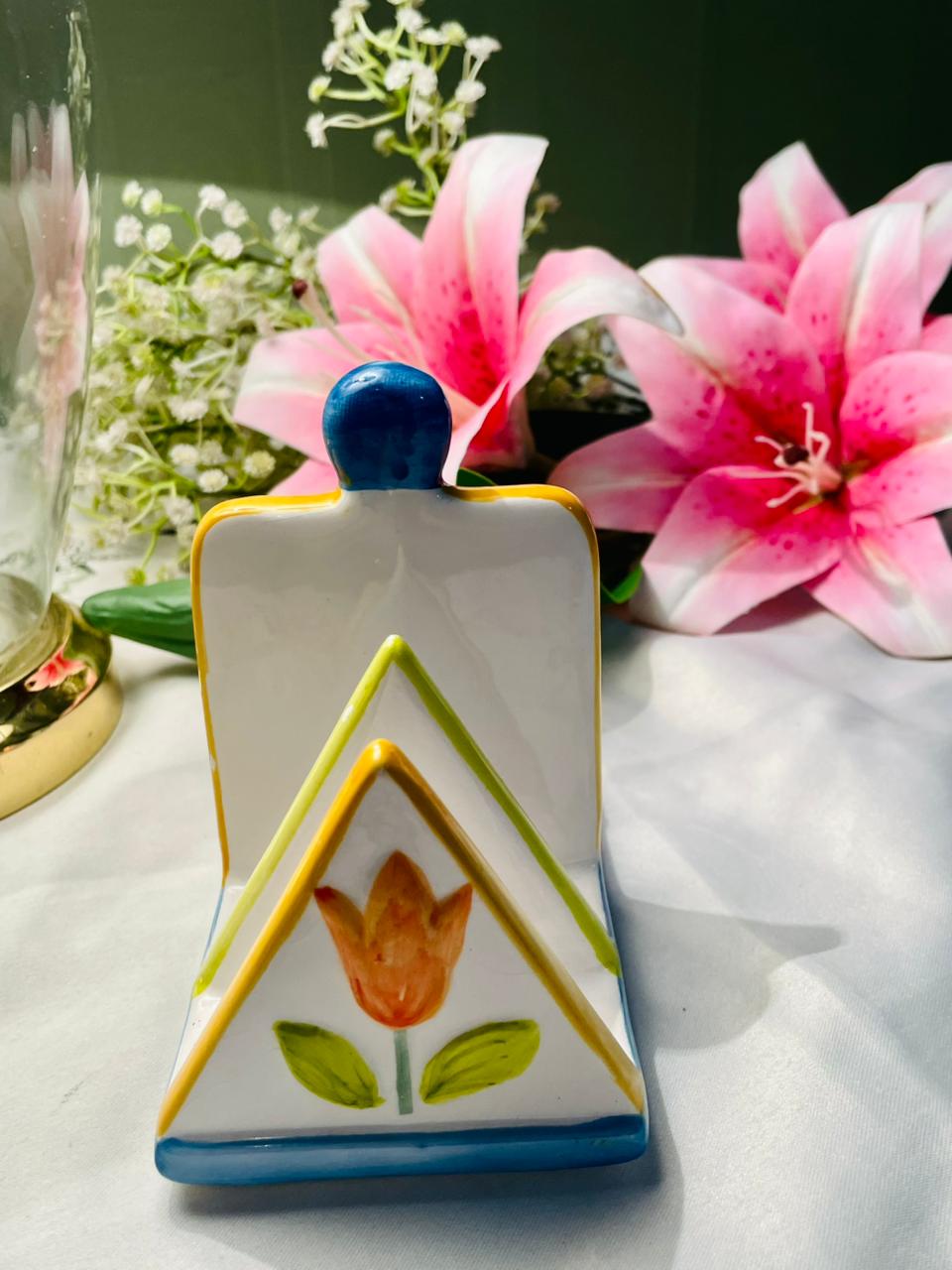 Hand Painted Rayware Colourful Ceramic Toast Rack Approx. 14 cm