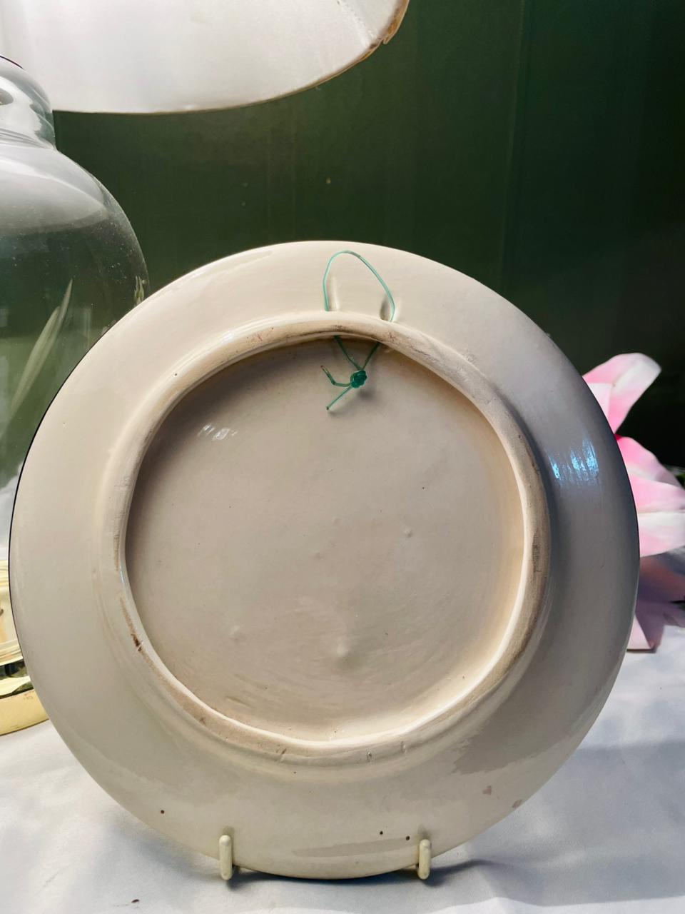 Hand Painted Tropical Beach Ceramic Wall Plate Approx. 23 cm