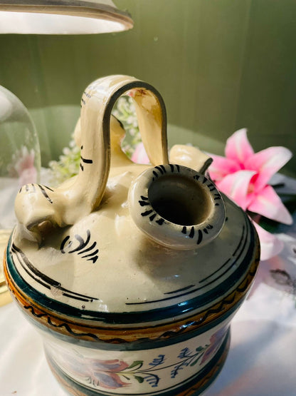 Hand Painted Floral Ceramic Decorative Large Jug Approx. 23 cm