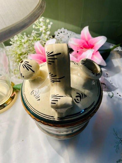 Hand Painted Floral Ceramic Decorative Large Jug Approx. 23 cm