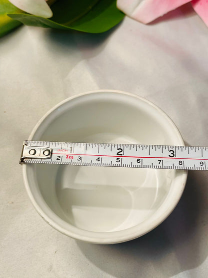White Ceramic Oven-Safe Ramekin Approx. 9 cm