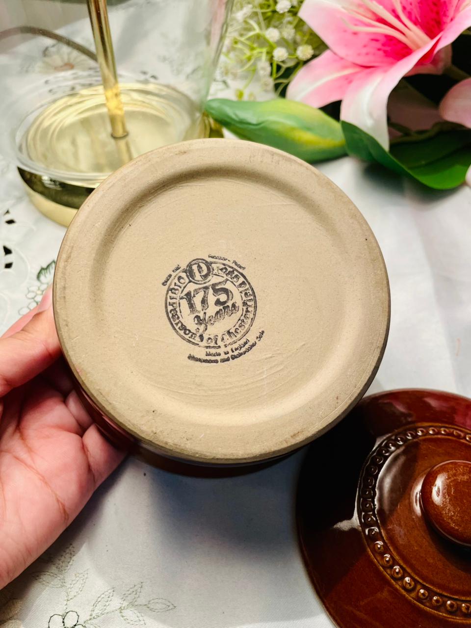Fosters Pottery Brown Lidded Oven-Safe Casserole – 13cm