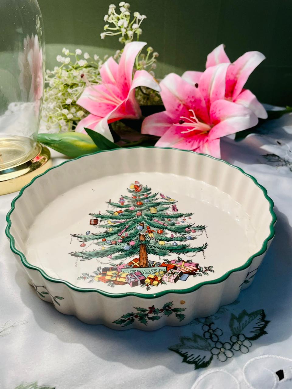 Spode Christmas Tree Oven-Safe Pie Dish – 23cm