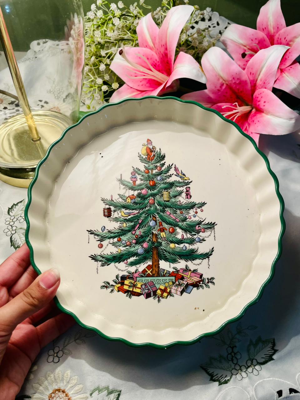 Spode Christmas Tree Oven-Safe Pie Dish – 23cm
