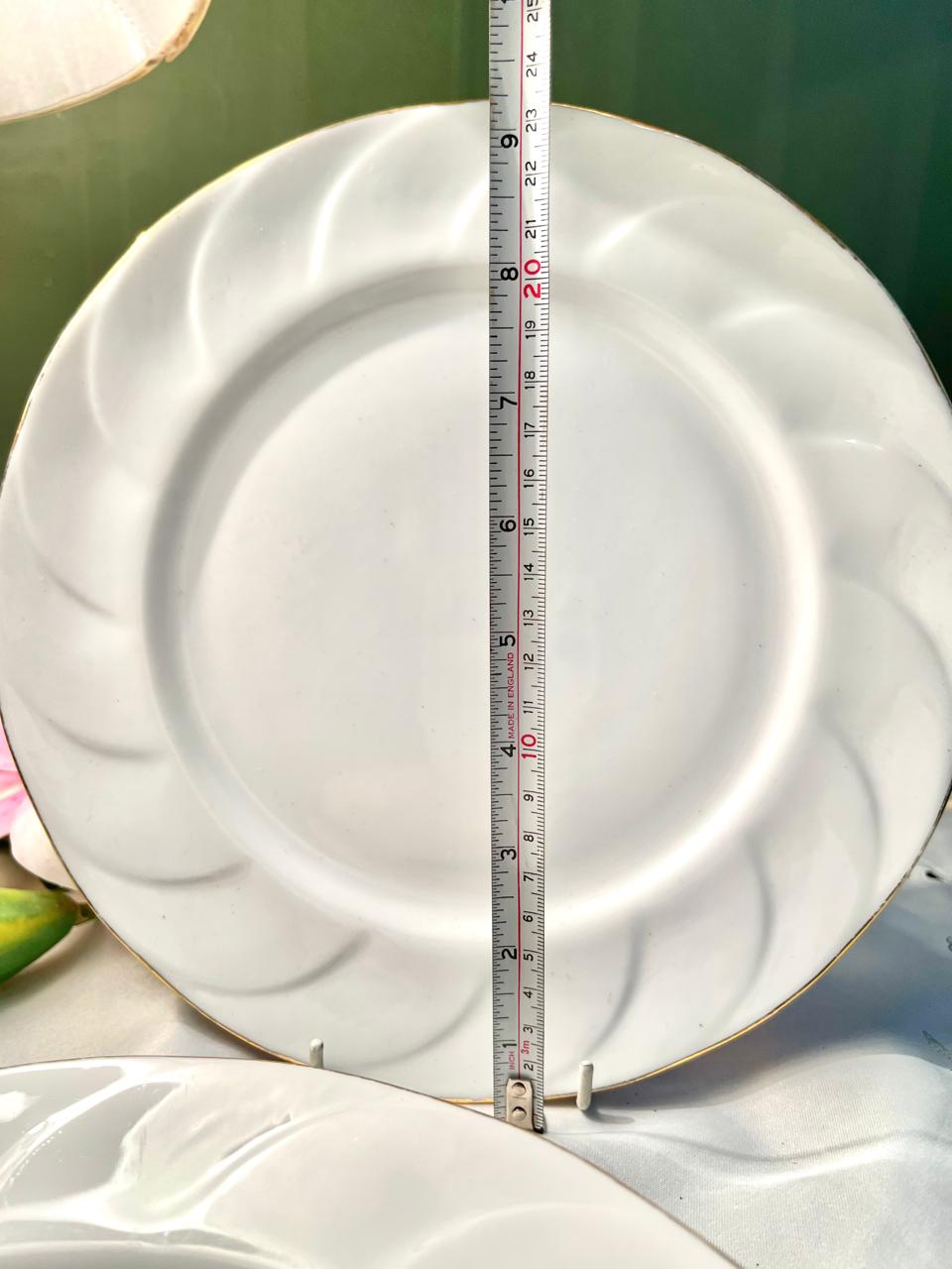 Supreme Porcelain White 9in Plates – 4 Piece Set