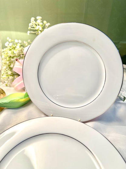 Legendary by Noritake Regency Silver 8in Plates – 6 Piece Set