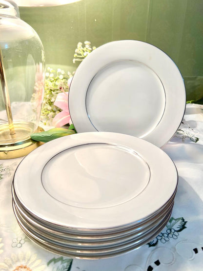 Legendary by Noritake Regency Silver 8in Plates – 6 Piece Set