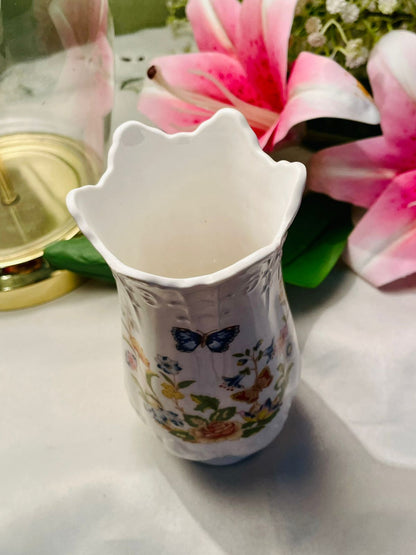 Aynsley Cottage Garden Bone China Floral Vase – 6.25in