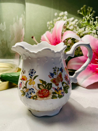 Aynsley Cottage Garden Bone China Floral Jug – 4.25in