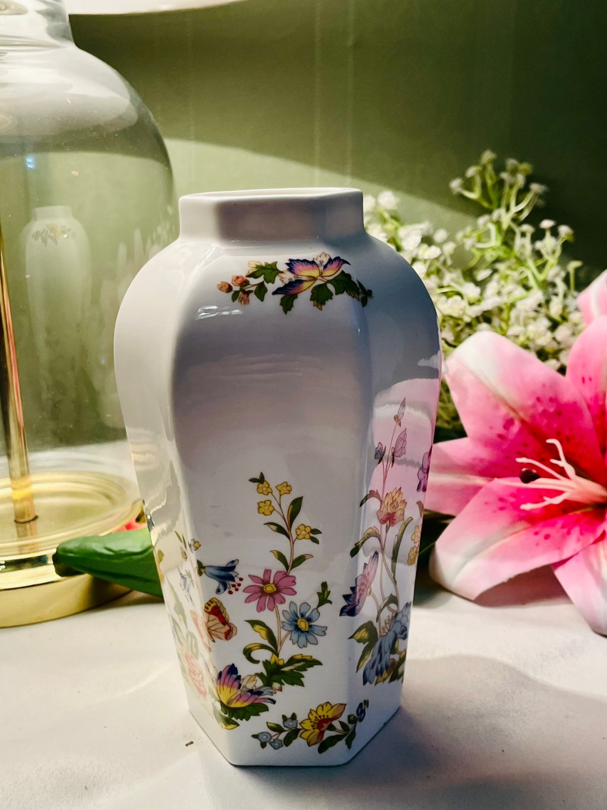 Aynsley Cottage Garden Bone China Floral Vase – 7in