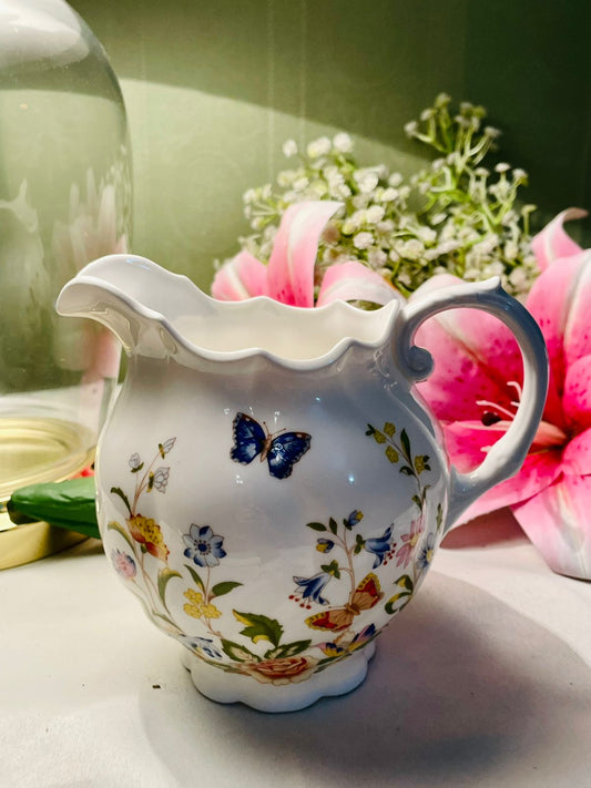 Aynsley Cottage Garden Bone China Floral Jug – 5in