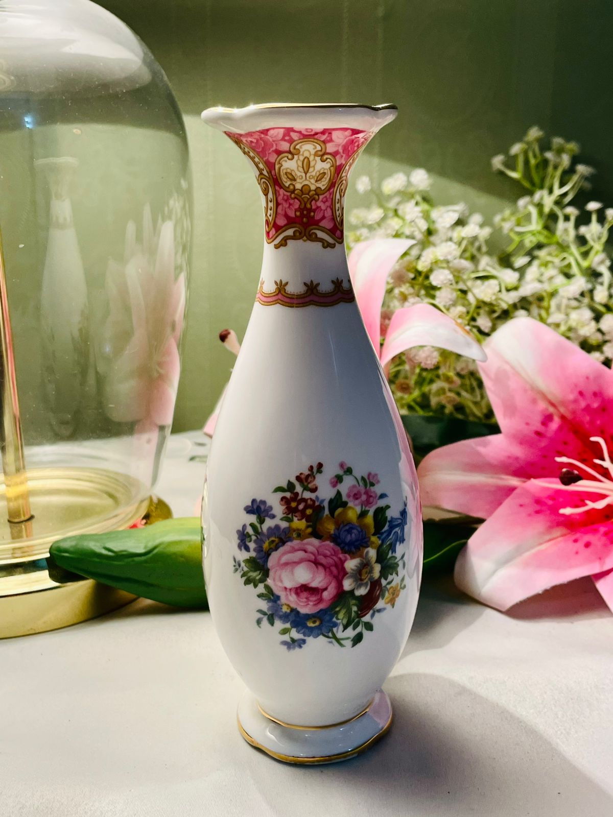 Royal Albert Lady Carlyle Bone China Vase – 7.25in