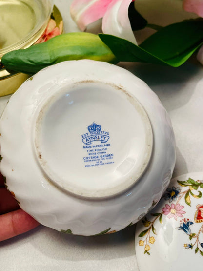 Aynsley Cottage Garden Bone China Trinket Box – 4in