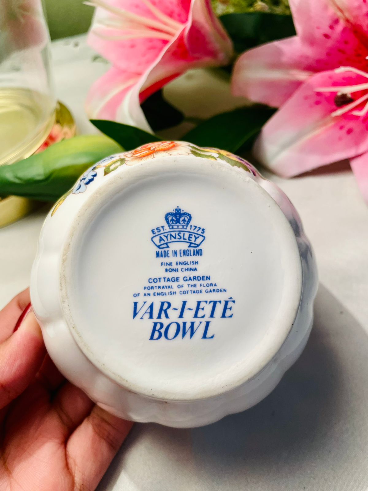Aynsley Cottage Garden Var-i-ete Bone China Bowl – 4in