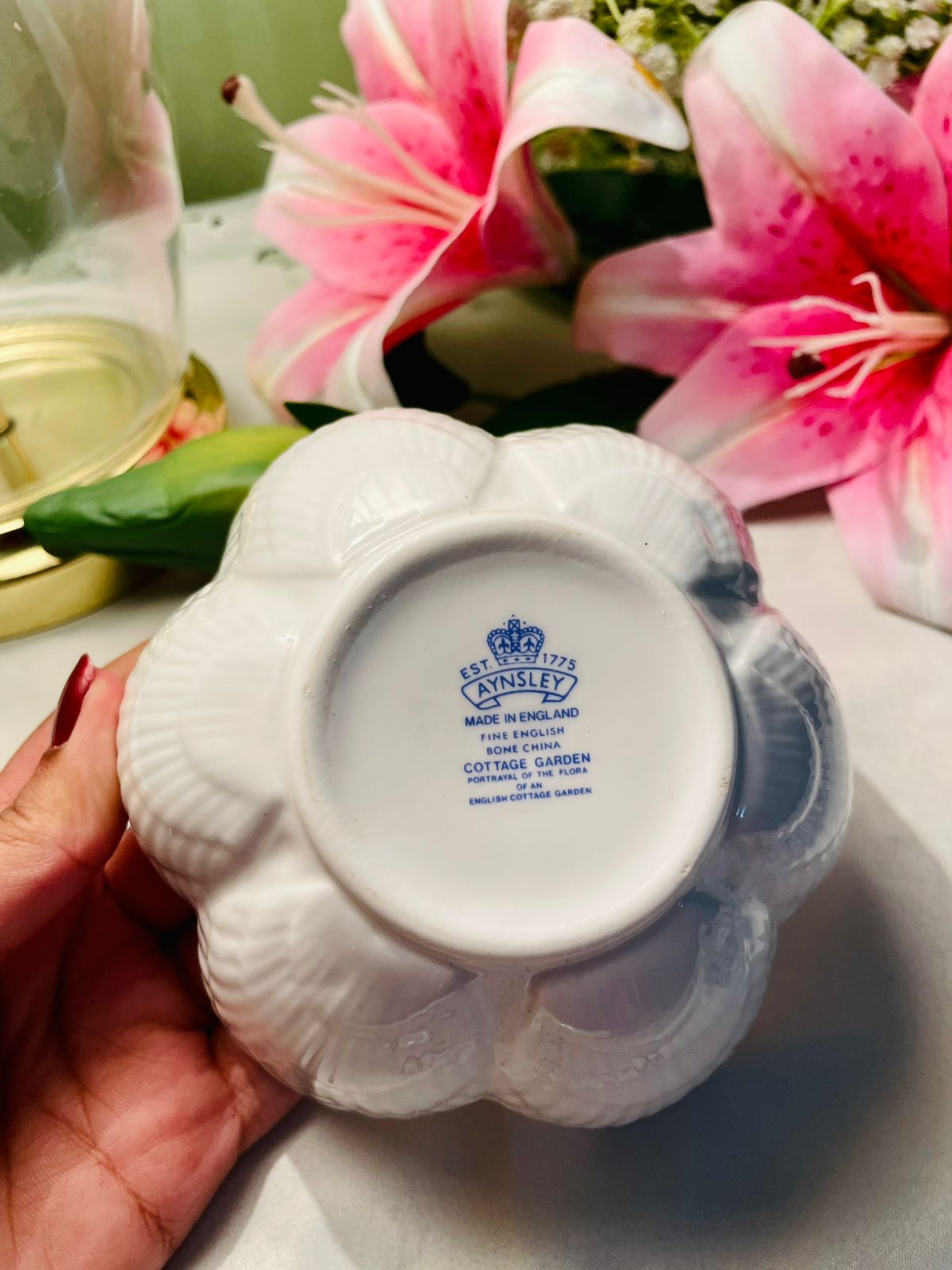 Aynsley Cottage Garden Bone China Floral Bowl – 5in