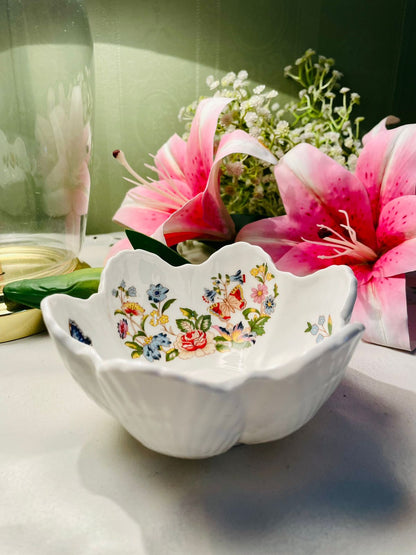 Aynsley Cottage Garden Bone China Floral Bowl – 5in