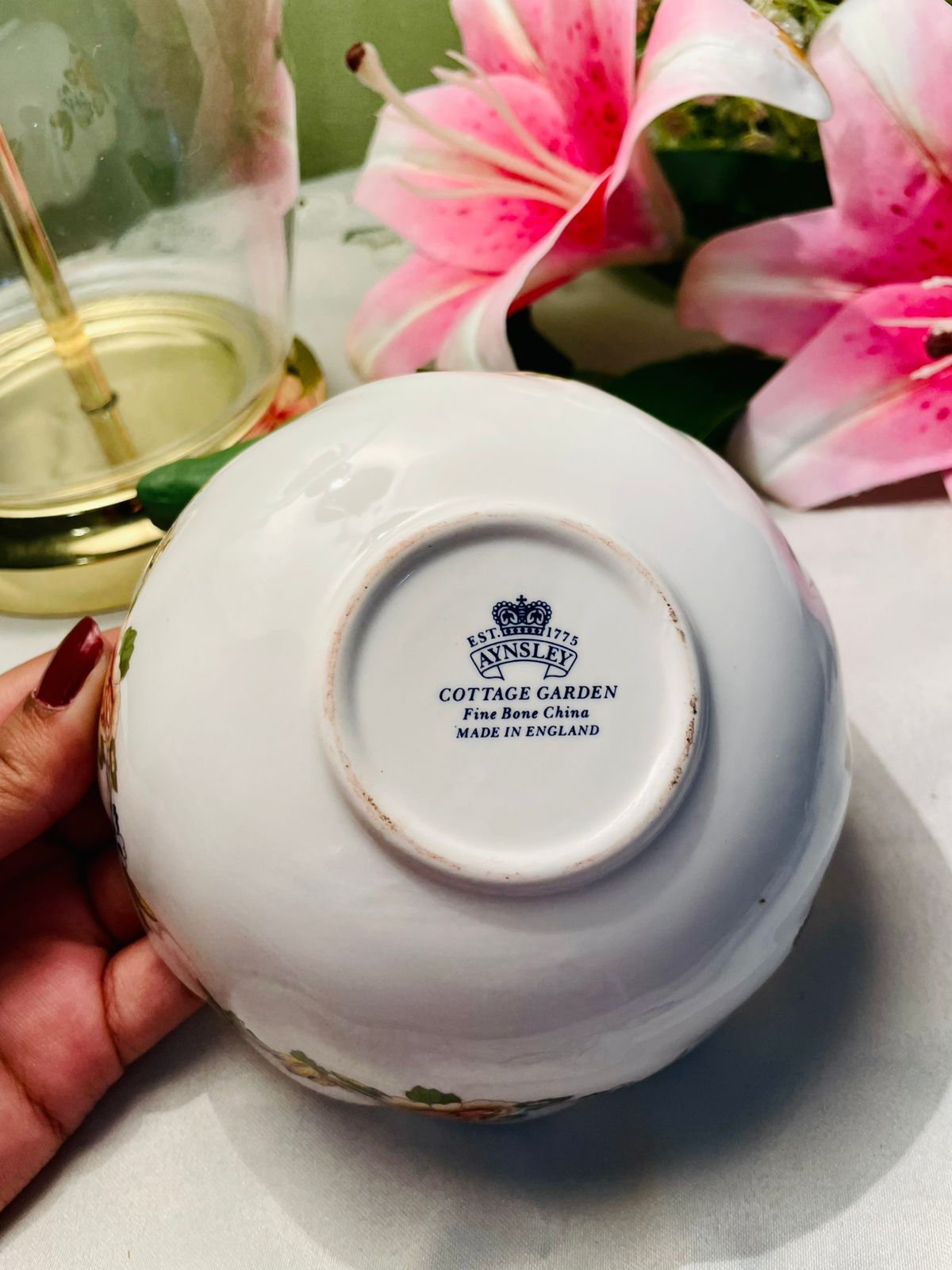 Aynsley Cottage Garden Bone China Floral Bowl – 5.5in