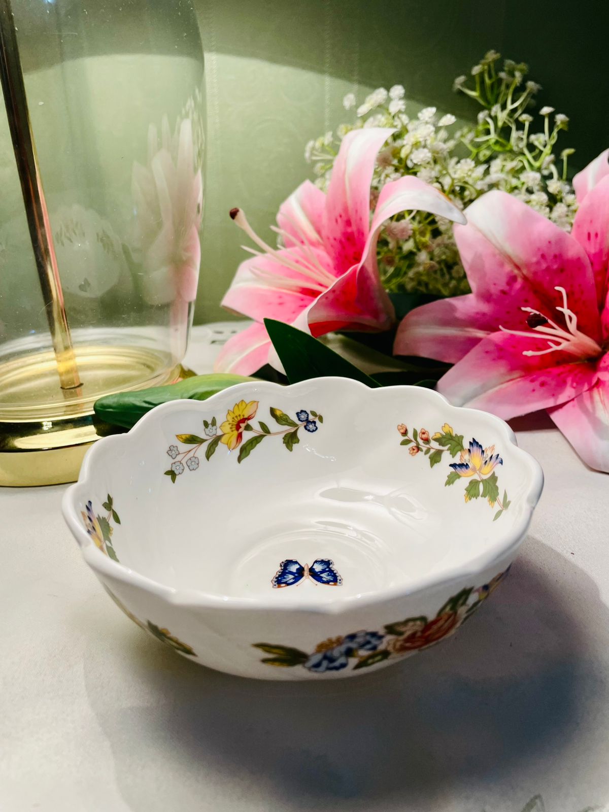 Aynsley Cottage Garden Bone China Floral Bowl – 5.5in