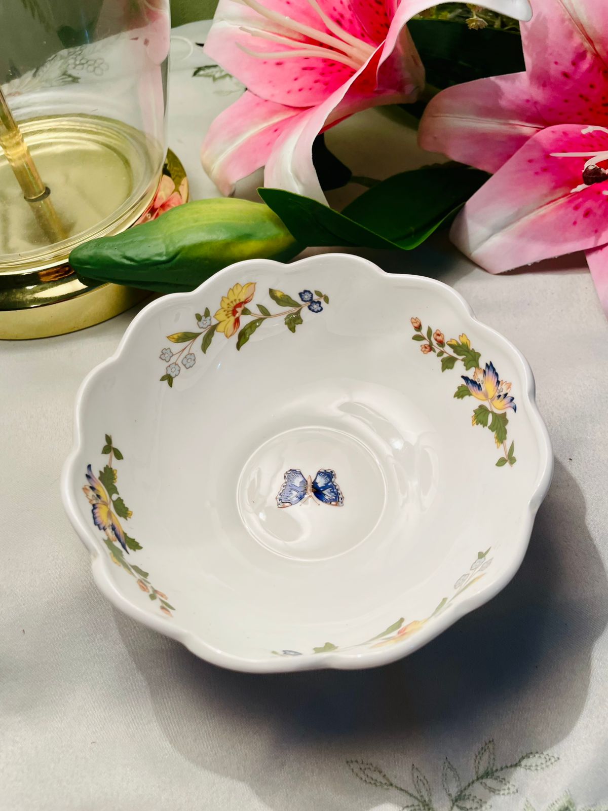 Aynsley Cottage Garden Bone China Floral Bowl – 5.5in