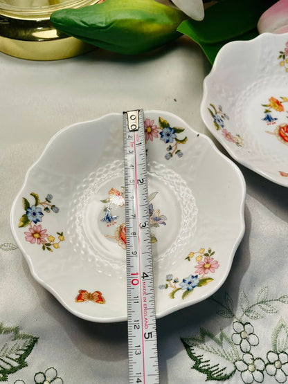 Aynsley Cottage Garden Bone China Floral Bowls – 2 Piece Set