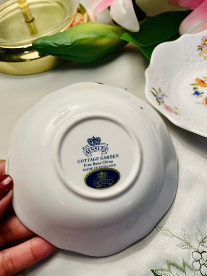 Aynsley Cottage Garden Bone China Floral Bowls – 2 Piece Set