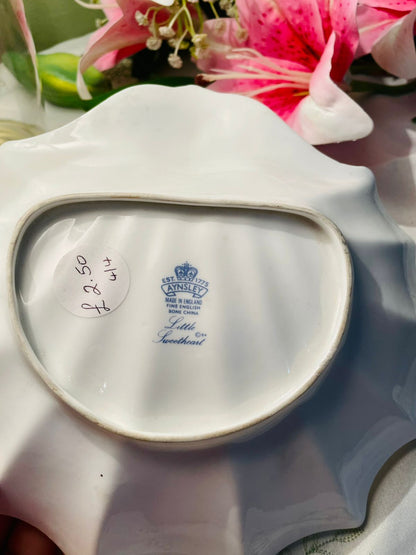Aynsley Little Sweetheart Bone China Floral Dish – 8in