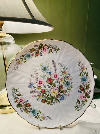 Aynsley Wild Tudor Fine Bone China Floral Plate – 10in