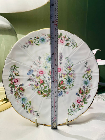 Aynsley Wild Tudor Fine Bone China Floral Plate – 8in