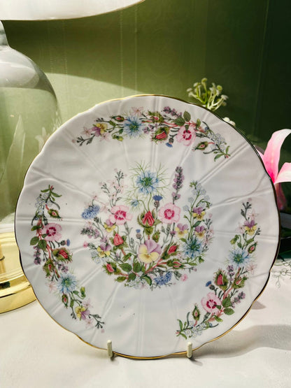 Aynsley Wild Tudor Fine Bone China Floral Plate – 8in