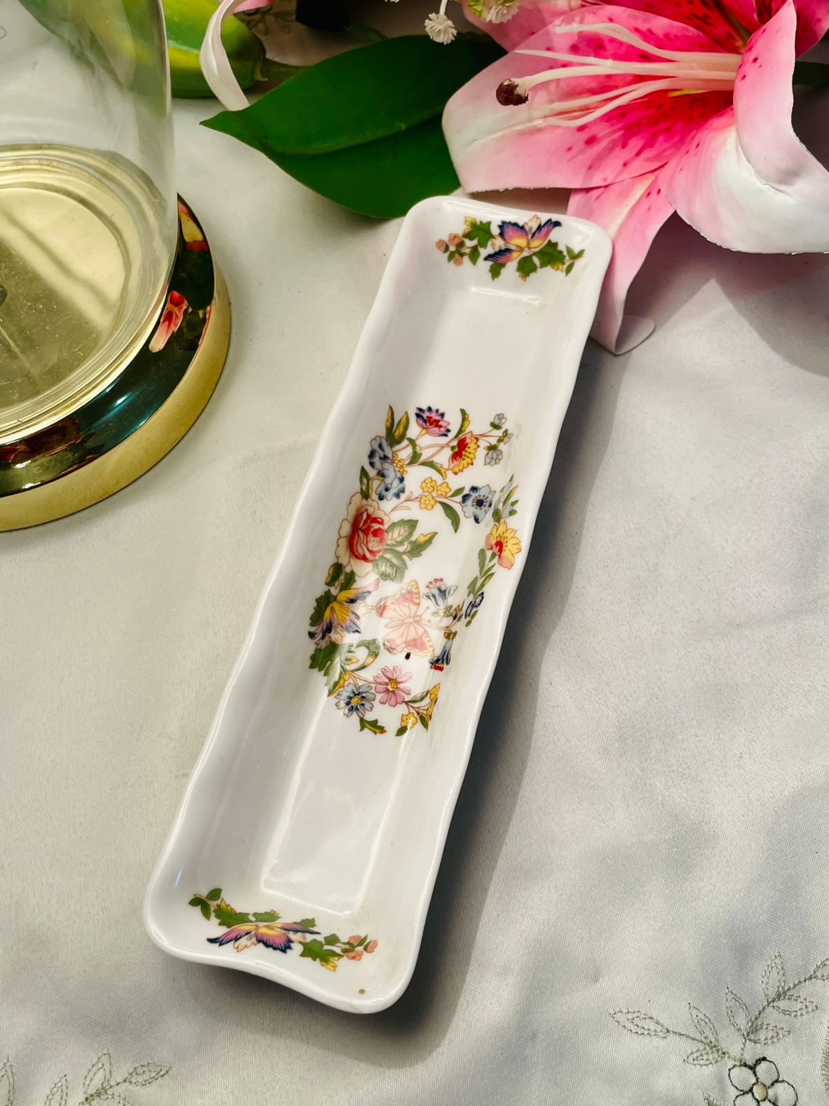Aynsley Cottage Garden Bone China Serving Dish 21cm