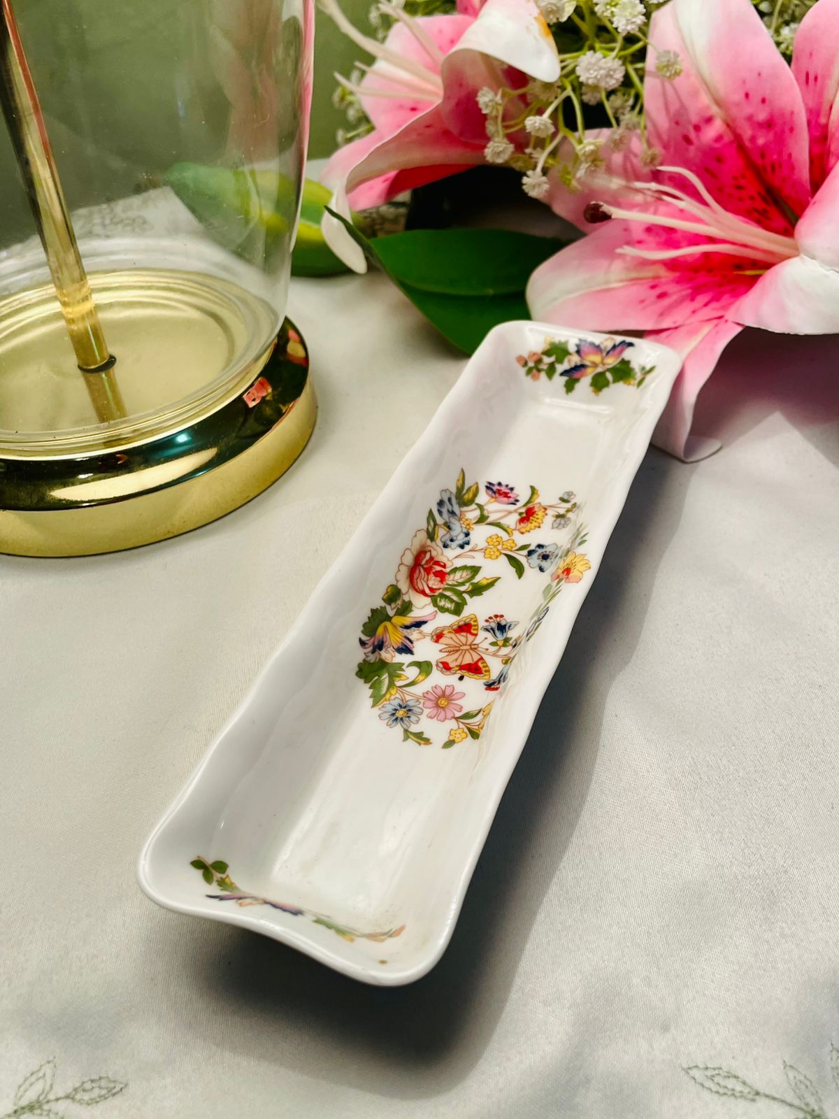 Aynsley Cottage Garden Bone China Serving Dish 21cm
