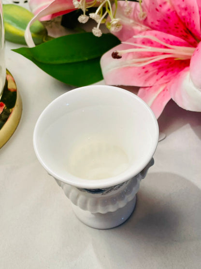 WEDGEWOOD White Blue Floral Urn Vase Double Handle
