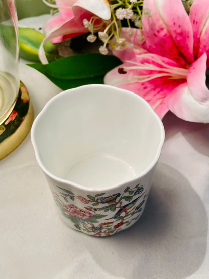 Aynsley White Bird & Floral Vase